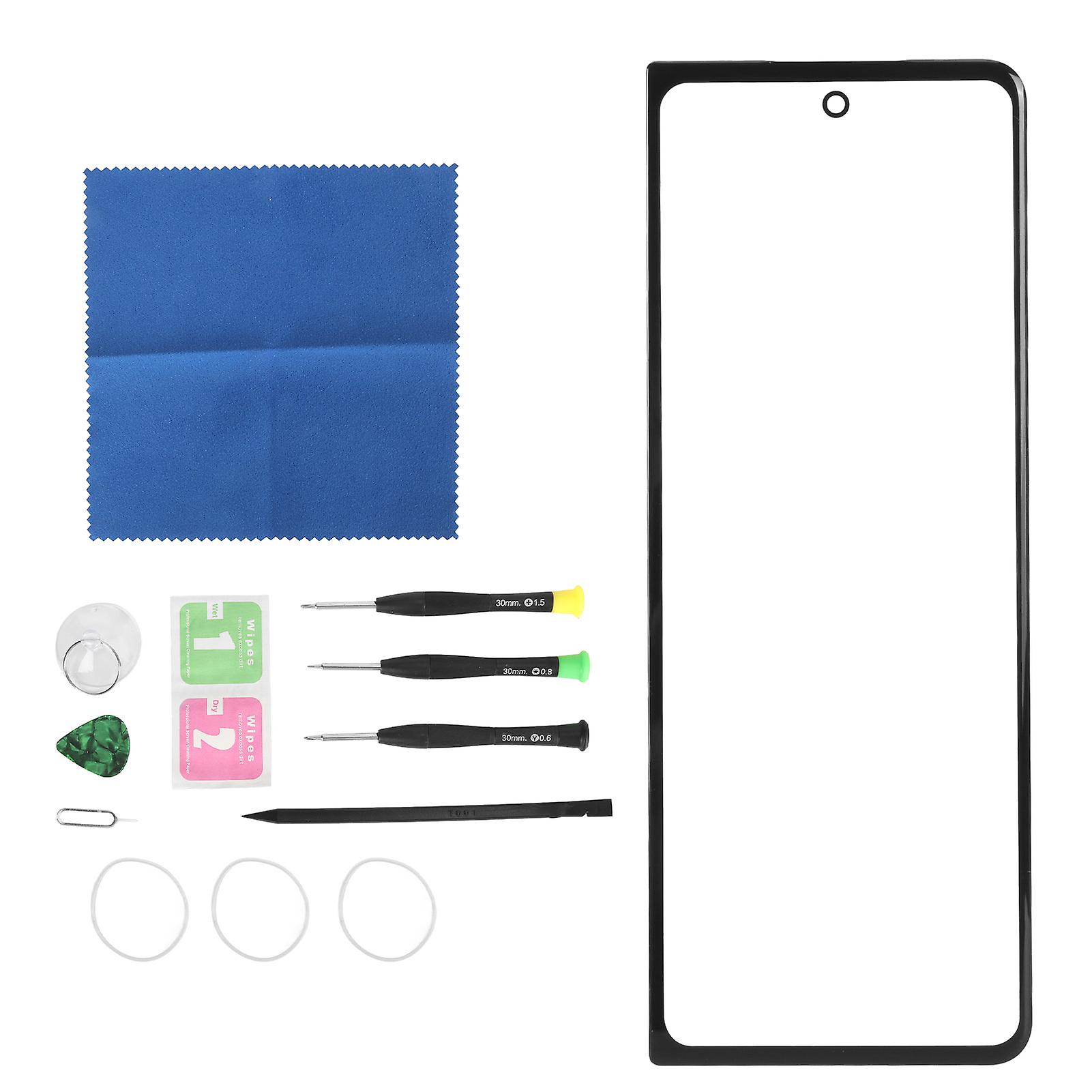 Front Outer Screen Repair Kit for Z Fold 3 5G F926 with OCA Adhesive and Tools