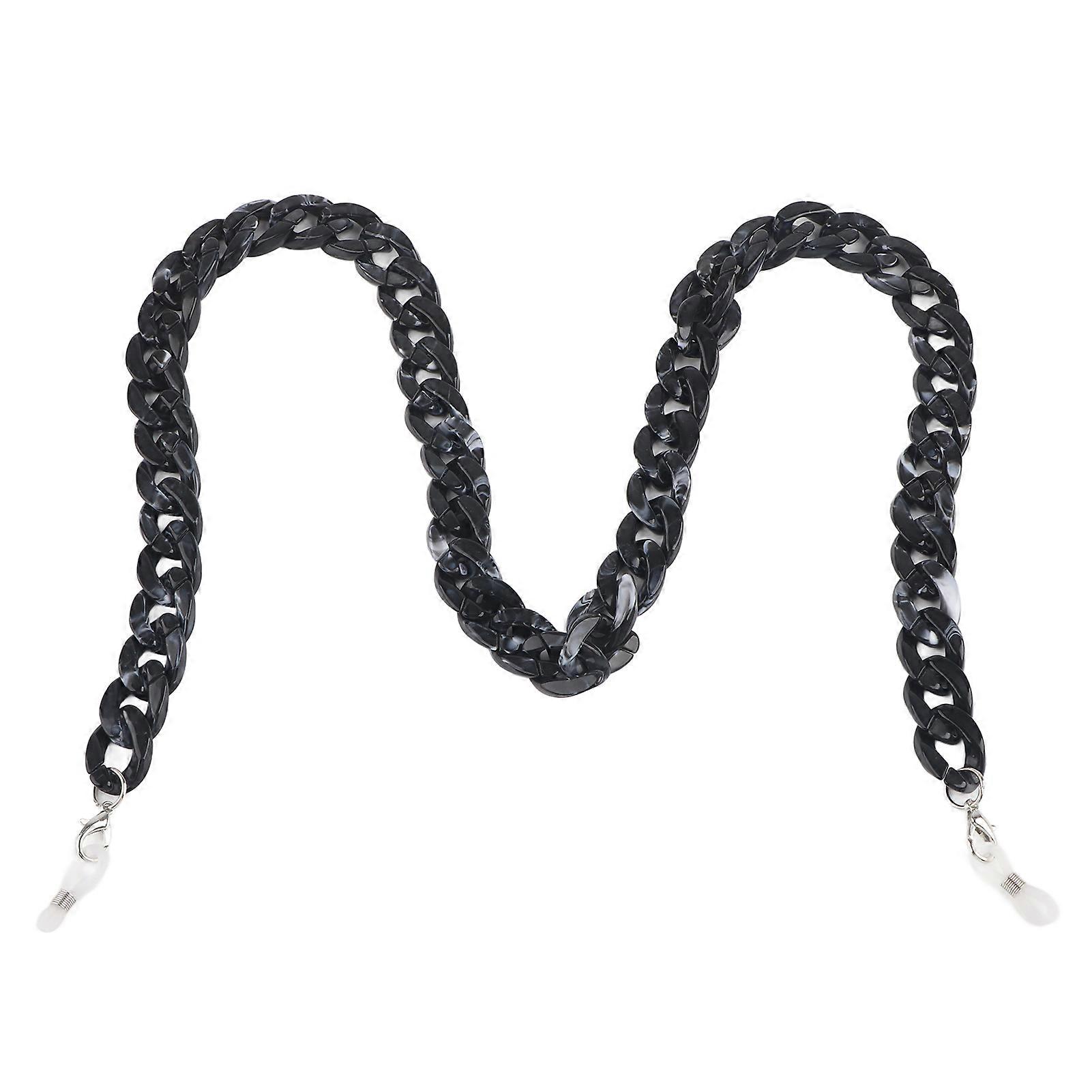 Simple Style Eyeglass Chain Anti-slip Sunglasses Reading Glasses Chain Accessory (Black)