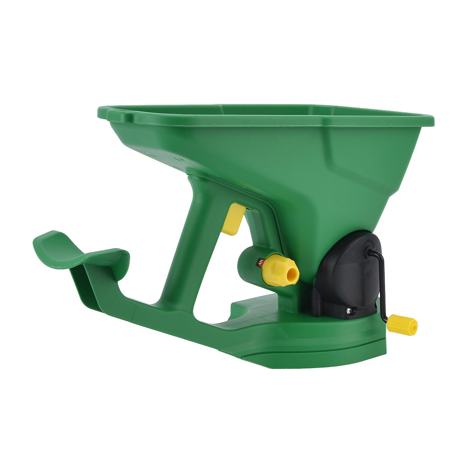 1.5L Hand Held Seed Spreader with 5 Gears, Energy Saving Portable Seeder for Gardens Lawns Small Farms Easy Use Durable