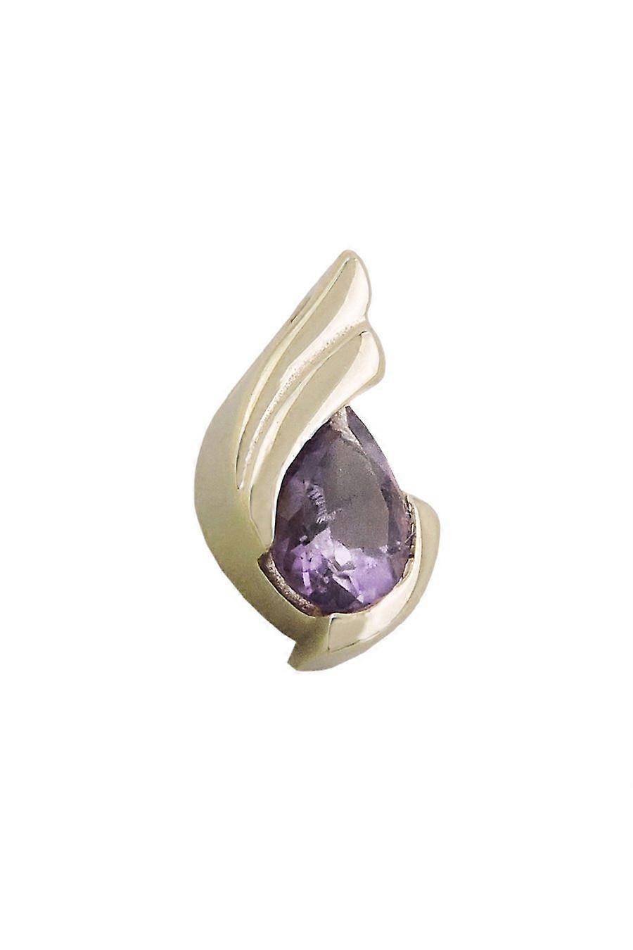 Pendant 12x6mm Drop Shape Amethyst 9k Gold - Gl431360