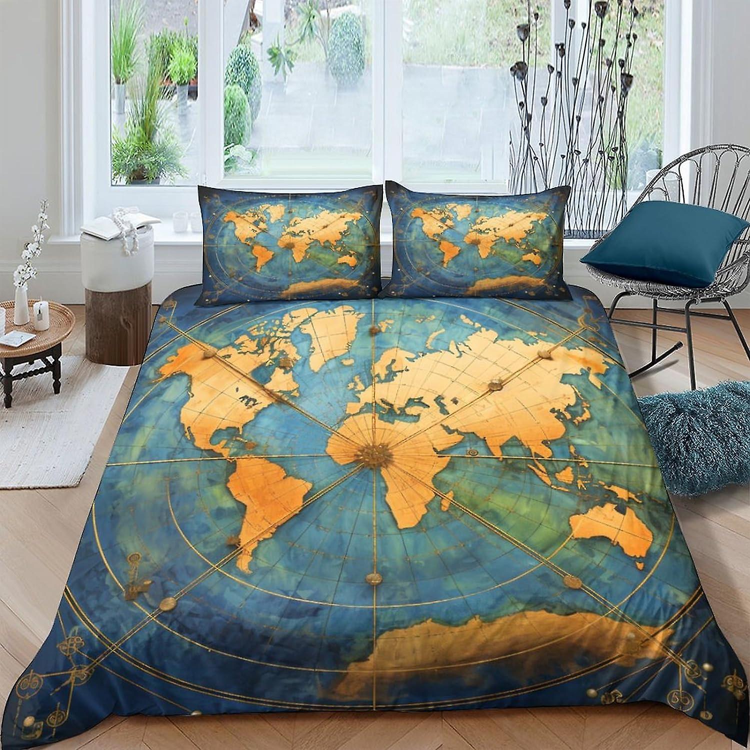 Great Description About World Map Comforter