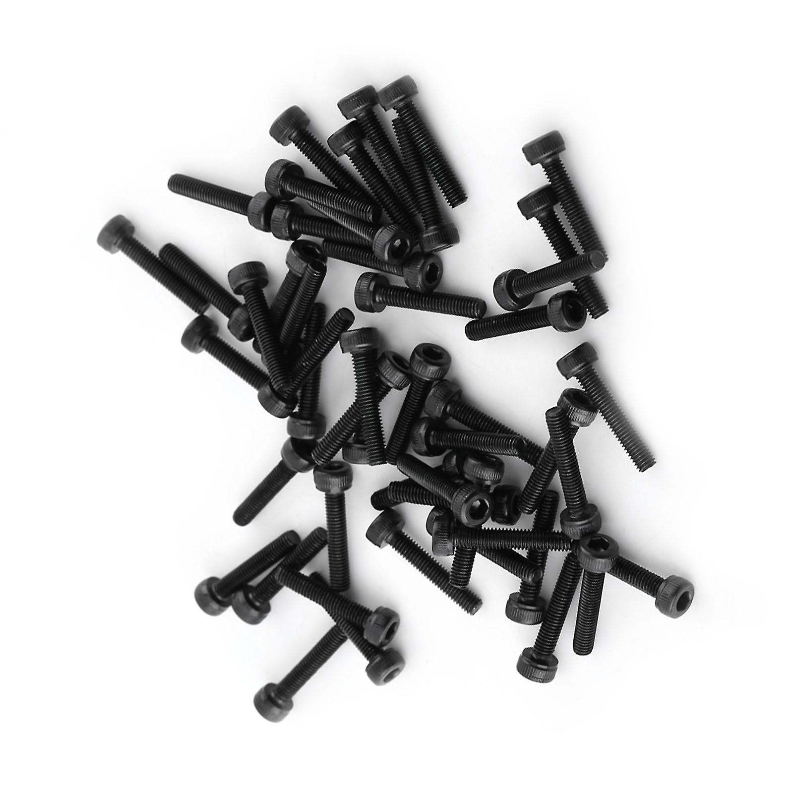 M3 Black Hex Socket Cap Head Screw Bolt Set (M3*16mm,Fully Threaded,50pcs)