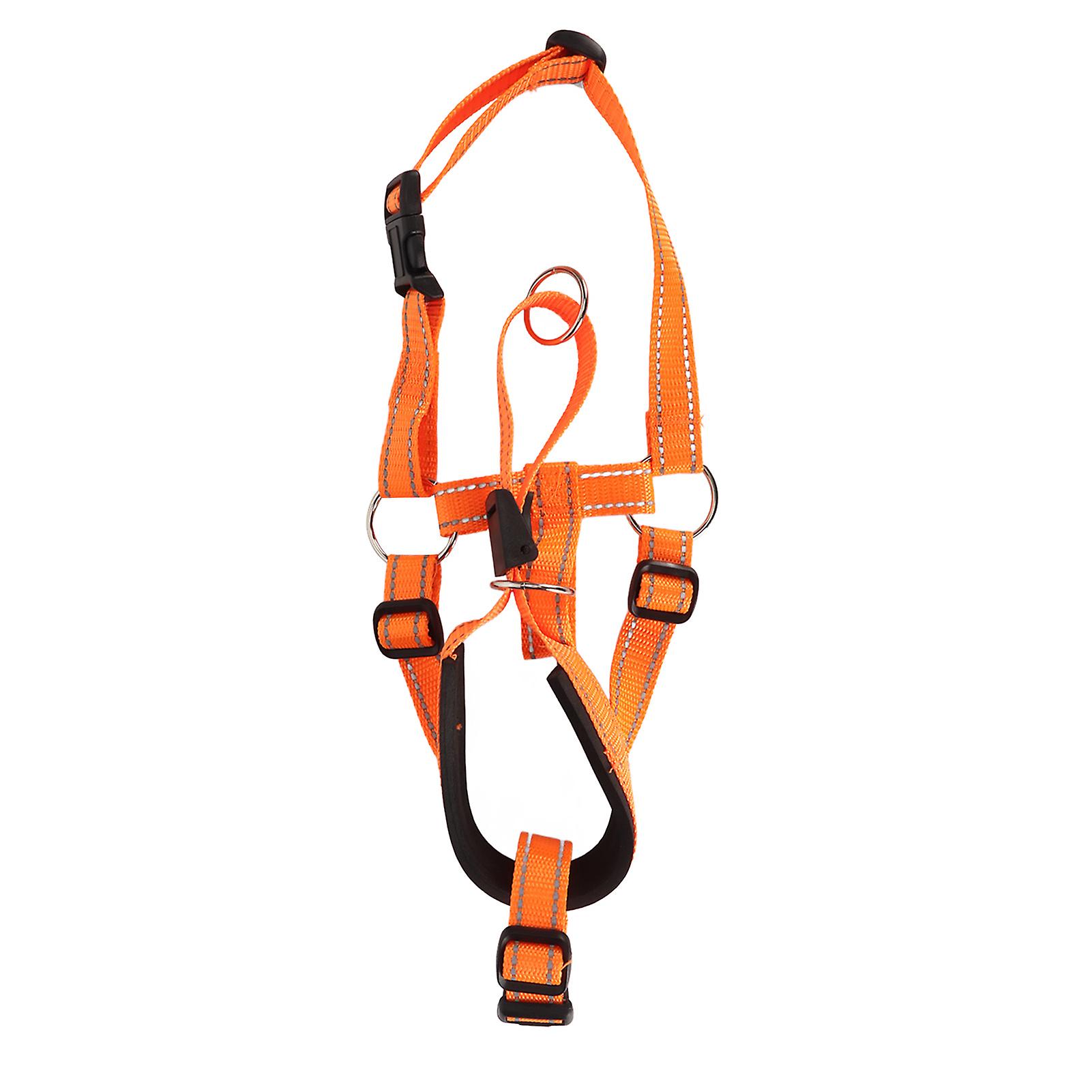 Muselière réglable pour chien, protège-dents en nylon respirant pour la marche et l'entraînement, orange, taille XL