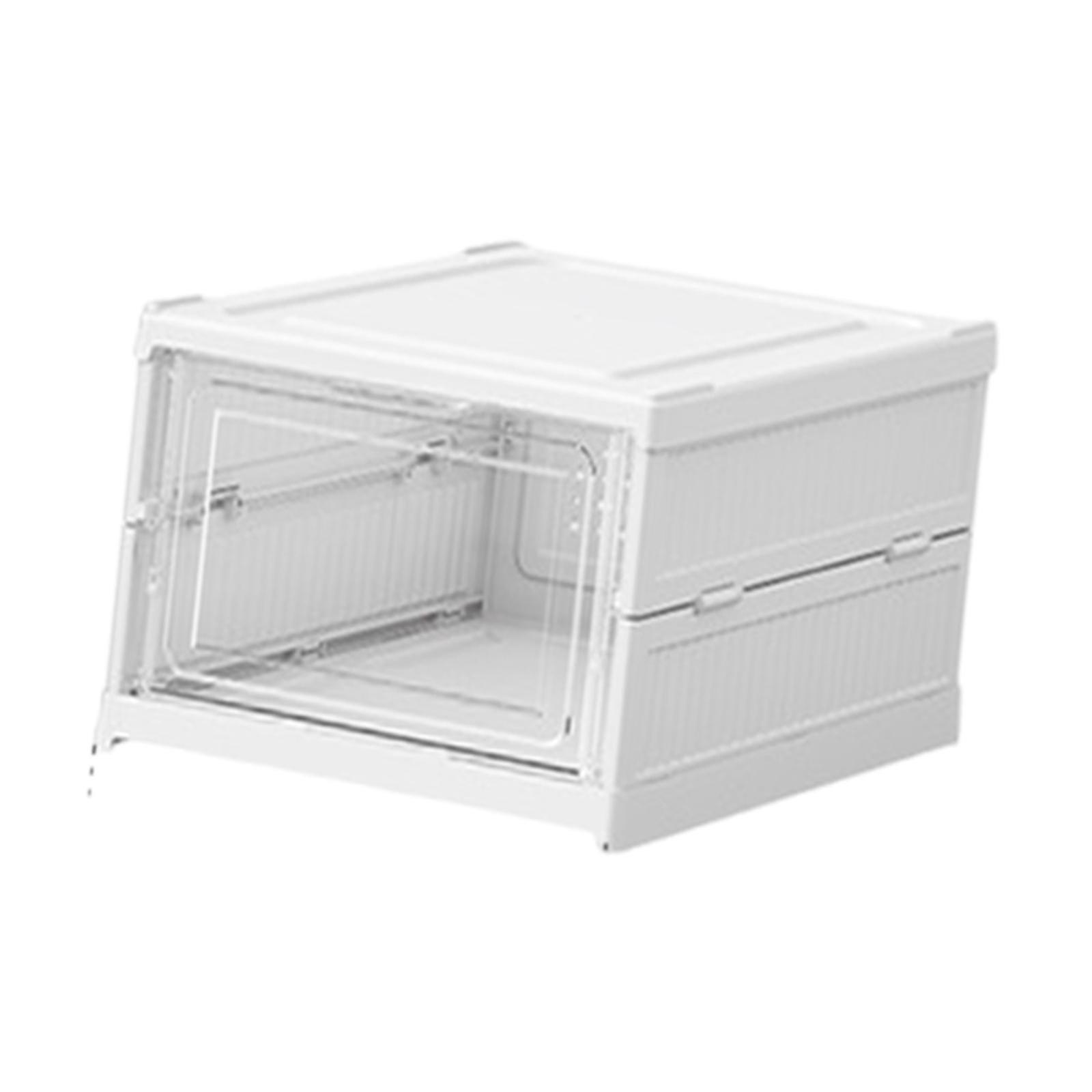 Foldable Shoe Rack Portable Folding Shoe Rack Clear Cabinet Bin for Entryway 1 Layer