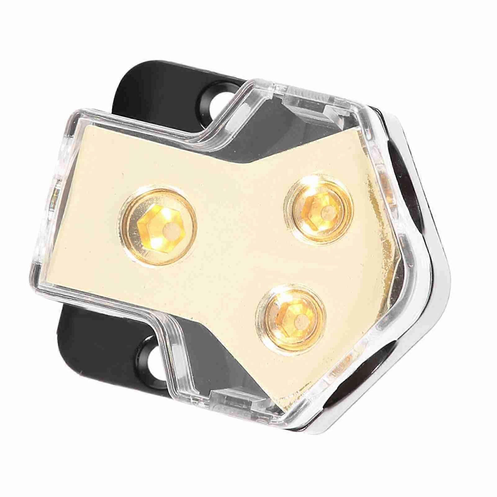 Car Audio Power Supply Block 1*1GA In 2*4GA Out Transparent Gold