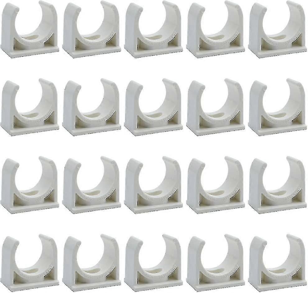 20mm Pvc Water Pipe Clamps Clips Hose Clamps Universal Single Pipe Clip Water Pipe Fixed Clips Tubing Clips Conduit Fittings Pipe Support Fittings Gar