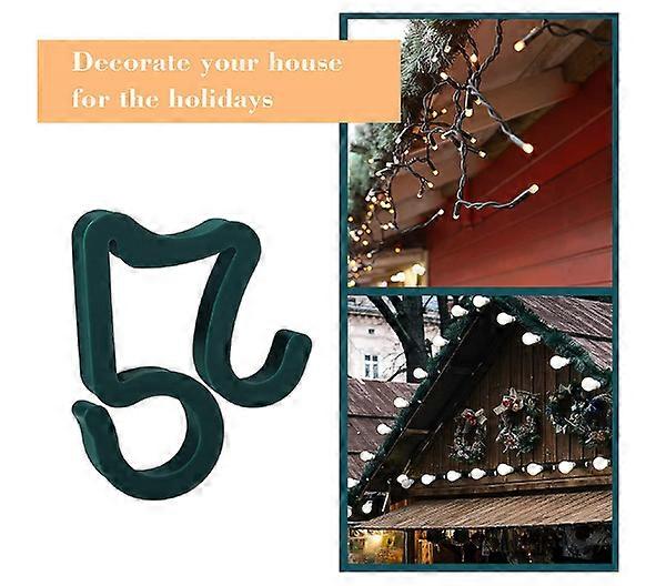 100pcs Gutter Hang Hooks Clip for Outside String Lights Lights Christmas Decor Fairy Season Christmas Decoration