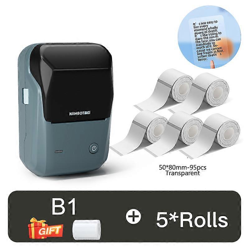 Niimbot B1 طابعة الملصقات الحرارية بلوتوث المحمولة جيب تسمية صانع الباركود رمز الاستجابة السريعة آلة لصق الملصقات ذاتية اللصق
