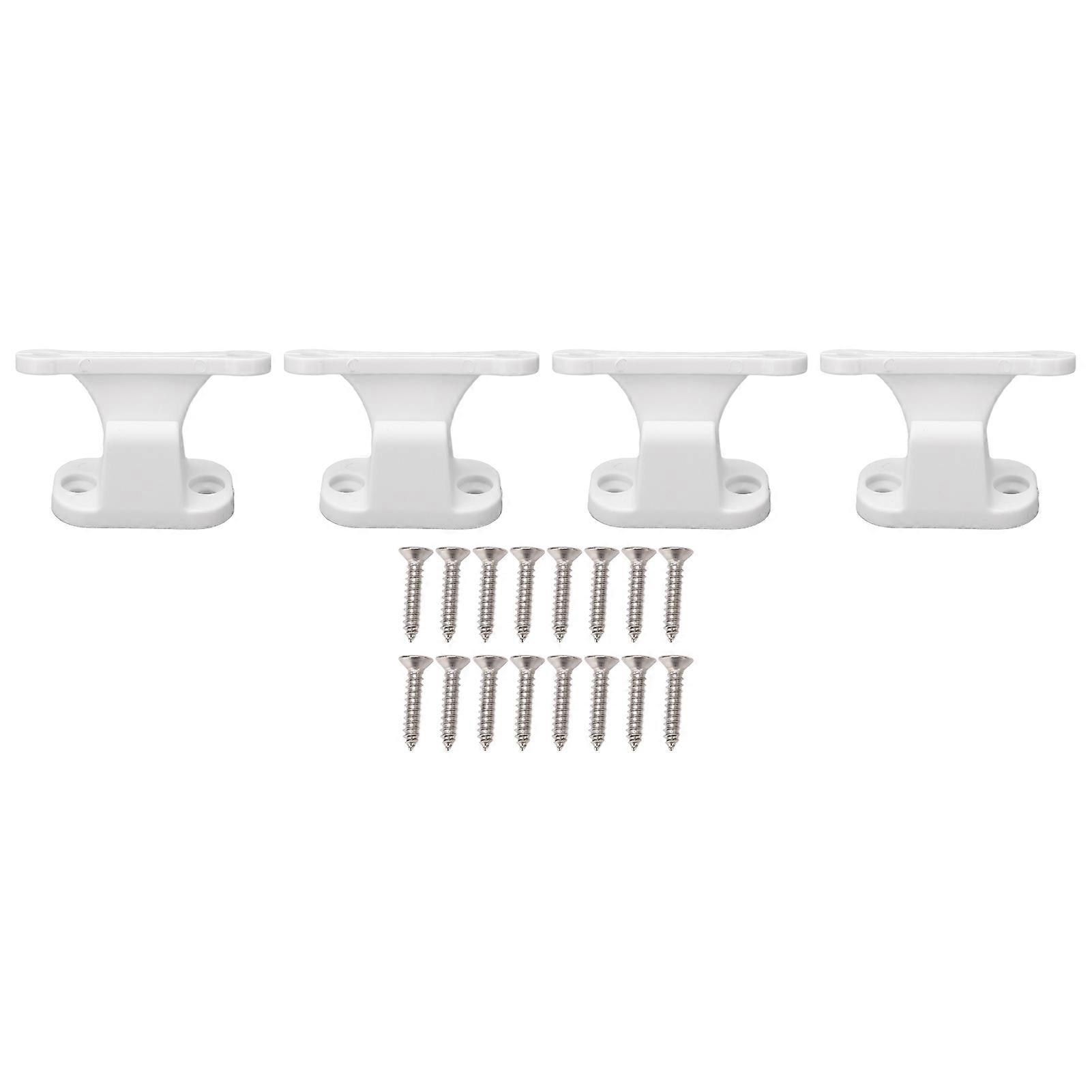 4 Set RV Deurhouders Multifunctioneel Houd Deur Open Roestvrije Camper Deurstops voor Caravan Boot Wit