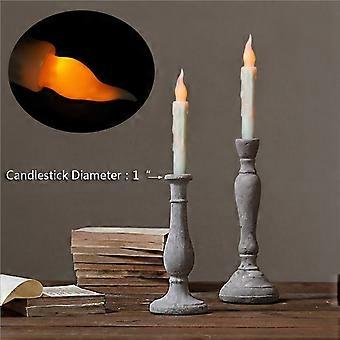 12/48 pezzi candele galleggianti con bacchetta magica tremolante luce calda LED candele senza fiamma candele coniche per la festa di Natale di Halloween  39