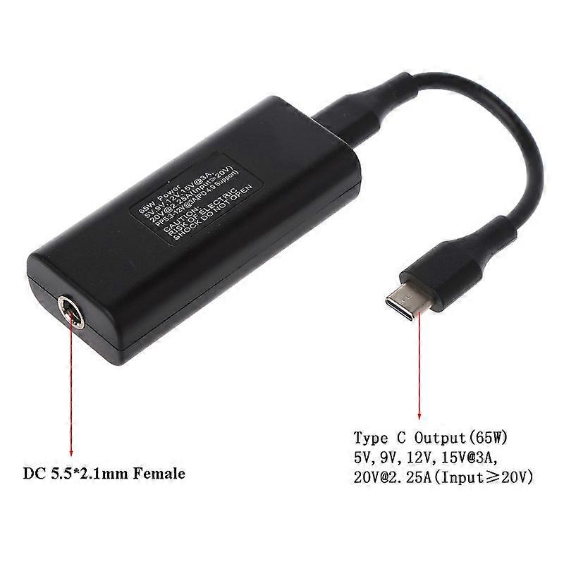 65W البسيطة امدادات الطاقة DC محول شاحن موصل USB نوع C محول لينوفو حصان آسوس الكمبيوتر المحمول اكسسوارات الكمبيوتر
