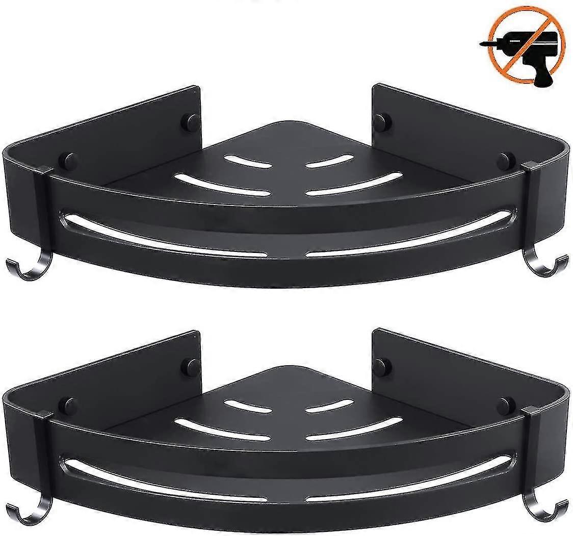2pcs Corner Shelf Shower Shower Shelf No Drilling Bathroom Shelf