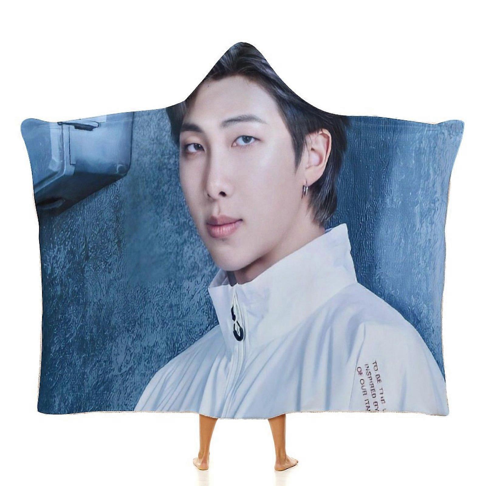BTS RM (44) Blanket Wearable Cartoon Cosplay Hoodie Throw Blanket