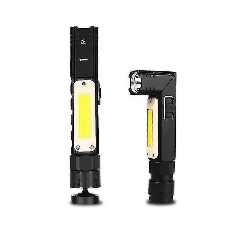 Multifunctional Led Flashlight Folding Cob Work Light Usb Charging 90 Rotating Headlight Magnet 360 Rotating Inspection Lights