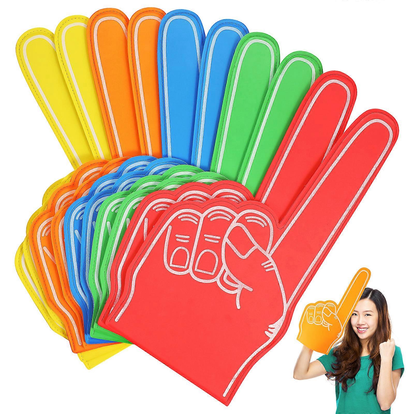 10pcs Foam Fingers Giant Foam Hands Sport Fans Foam Fingers Football Cheering Stuff For Sporting Events