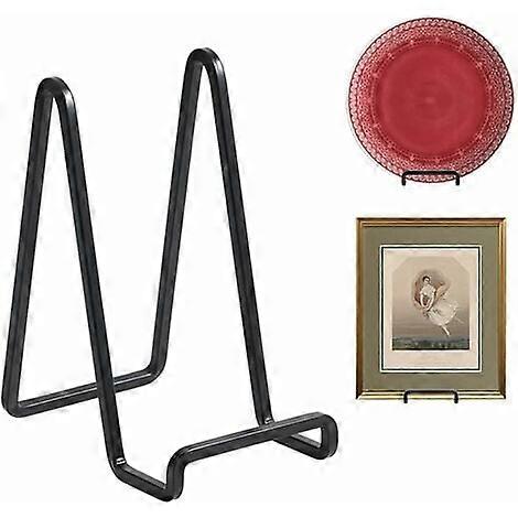Easel Plate Holder Display Stand - 6 Inch Metal Decorative Plate Holder - Tabletop Photo Frame Support - Iron Display Stand for Plate Book Cooking Pos