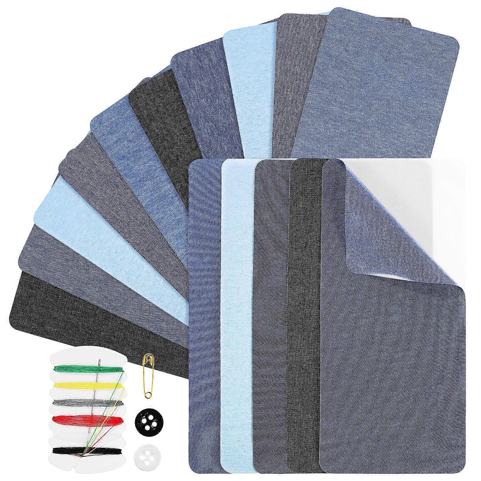 15 Pcs Iron on Patches Adhesive Jeans Patches Fabric Repair Patches Clothes Repairing Patches