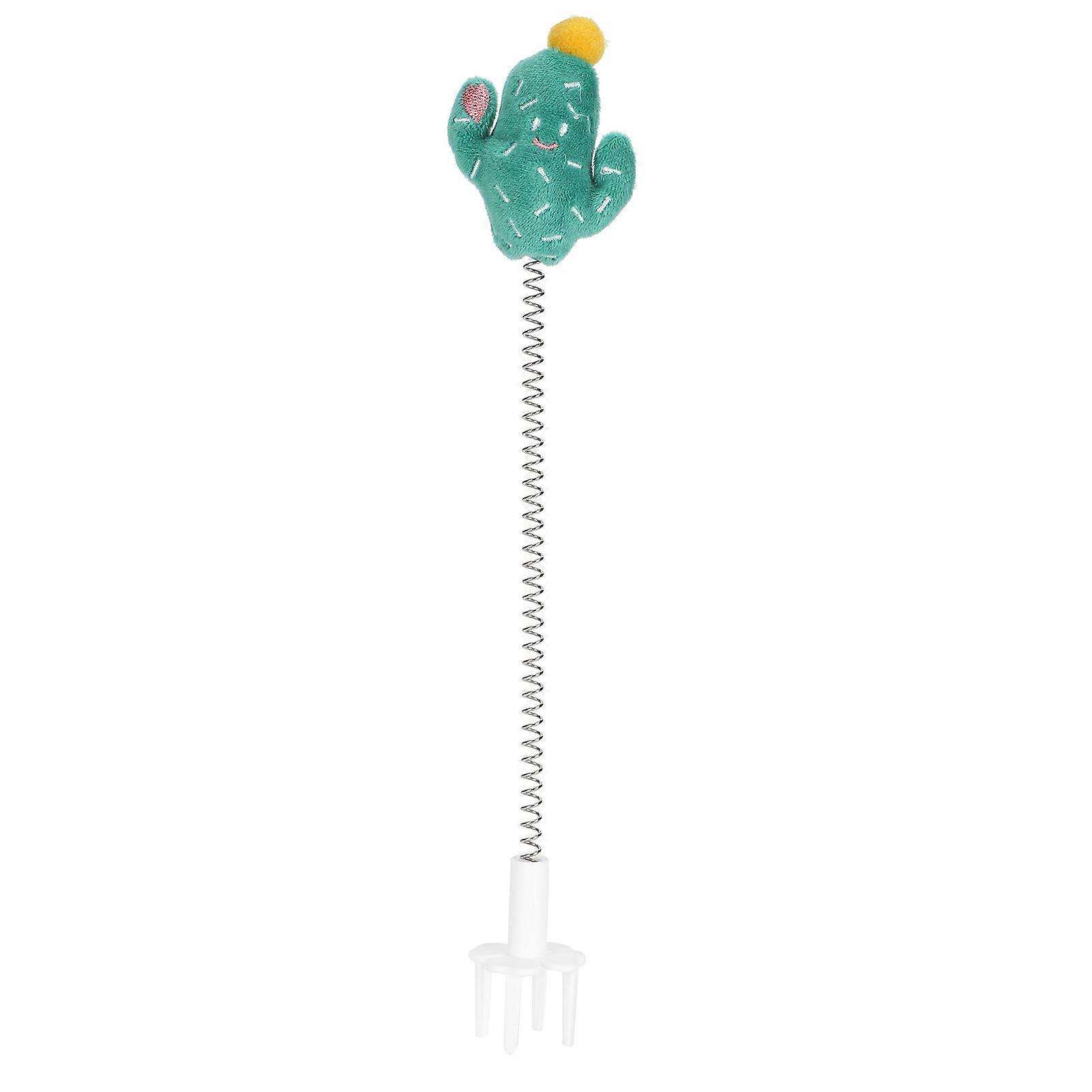Cat Elastic Spring Toy Metal Wire Spring Funny Cat Stick Pet Interactive Teaser Toy