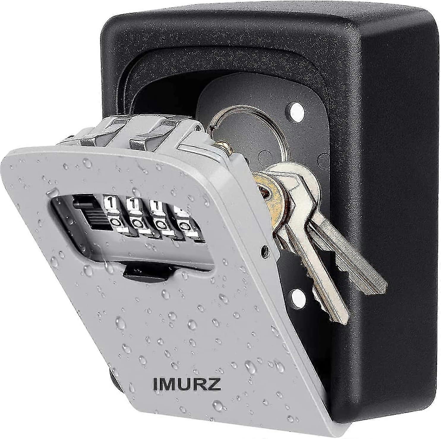 4-digit Key Lock Box, Outdoor Waterproof Hidden Wall Mounted