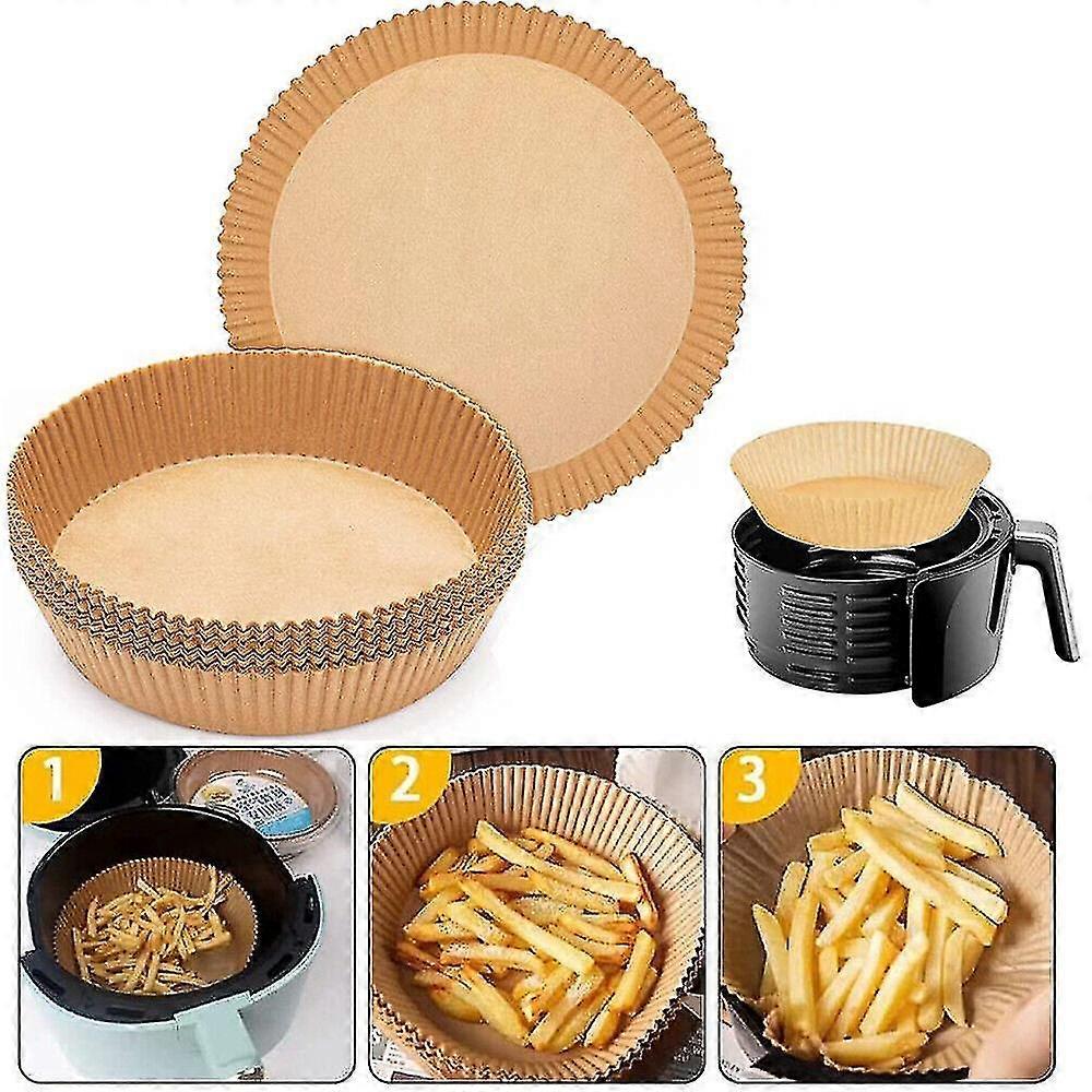 20pcs / 100pcs Friteuse à air en option Doublure en papier jetable Antiadhésif cuisson Parchemin Doublures en papier
