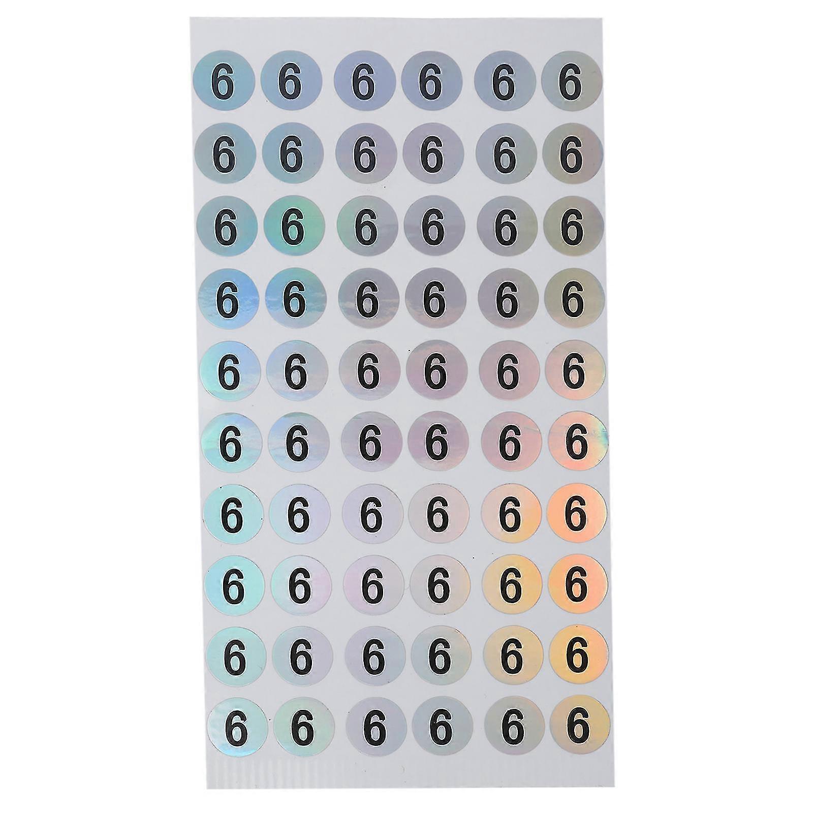 Self-adhesive Round Number Labels Waterproof Inventory Stickers Decal Storage