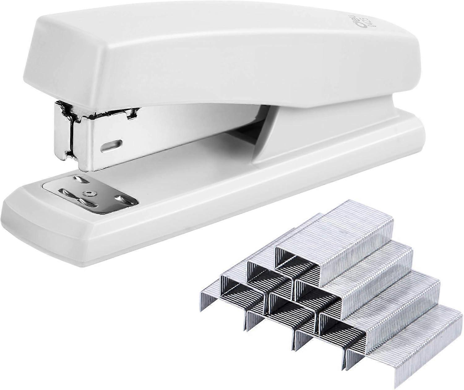 Stapler, Desktop Staplers with 640 Staples, Office Stapler, 25 Sheet Capacity, White