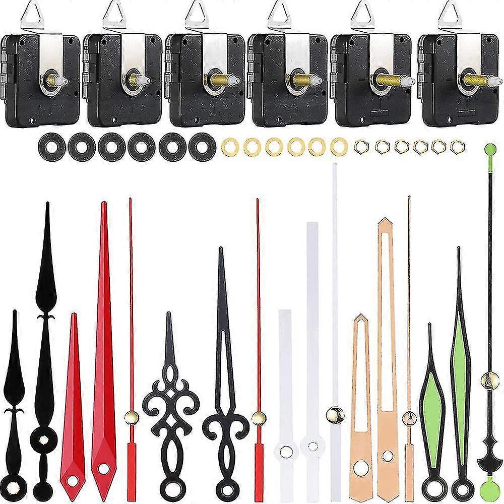 6 pieces high torque long shaft clock movement mechanism