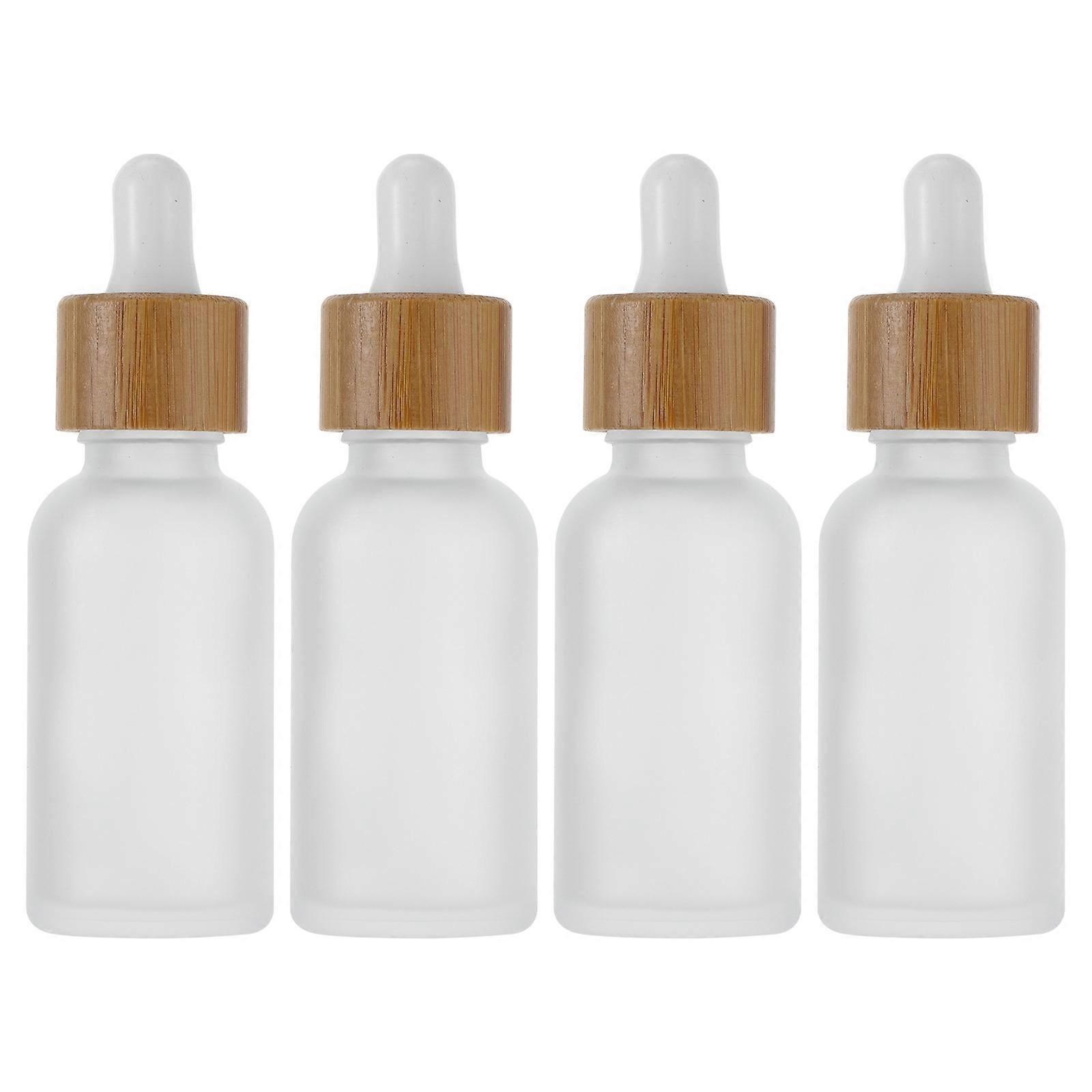 4Pcs 30ml Dropper Glass Empty Bottles Portable Sub Bottle Empty Makeup Bottle