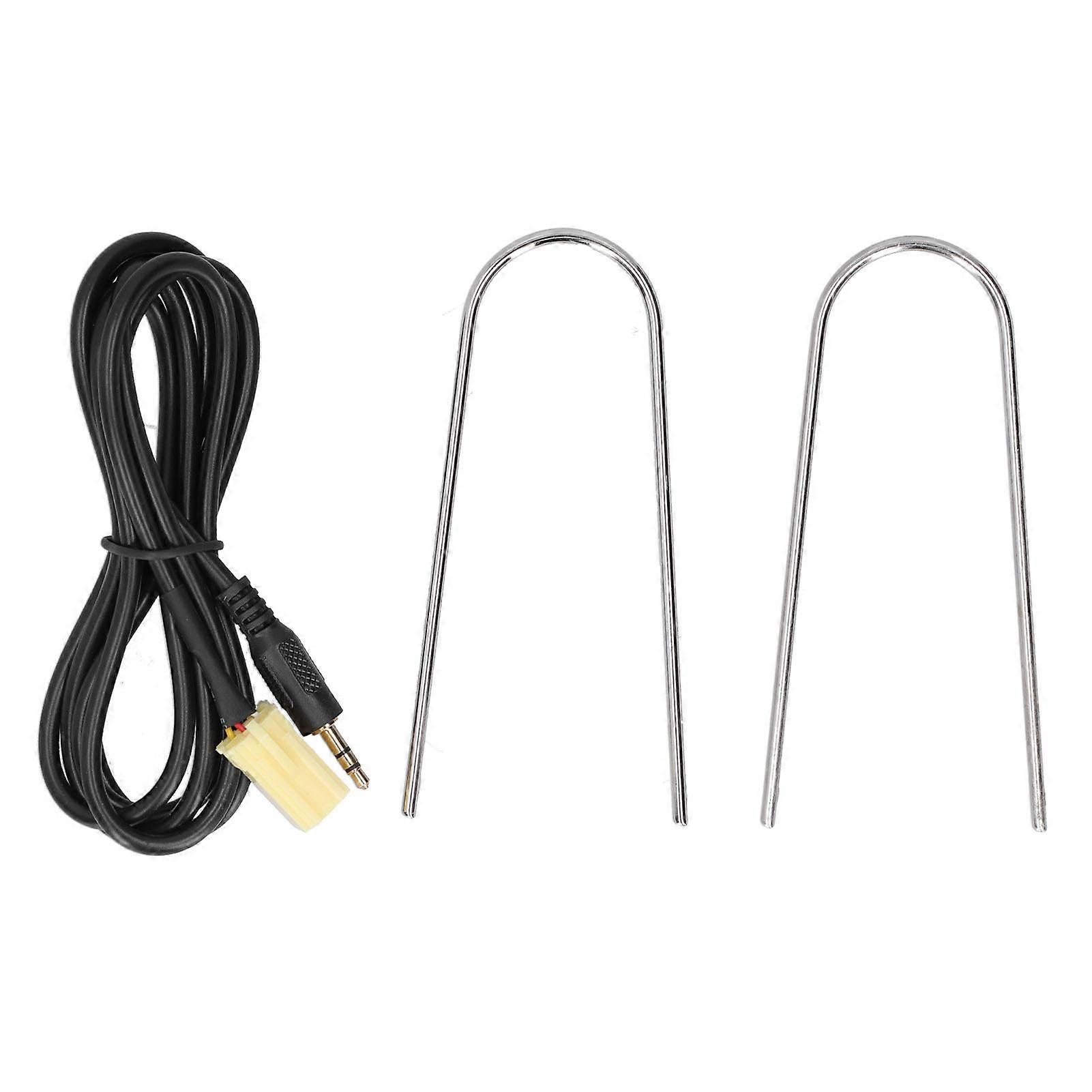 3.5mm Jack AUX Input Cable Cord with Install Remove Tool Fit for Fiat Grande Punto/500 6-Pin