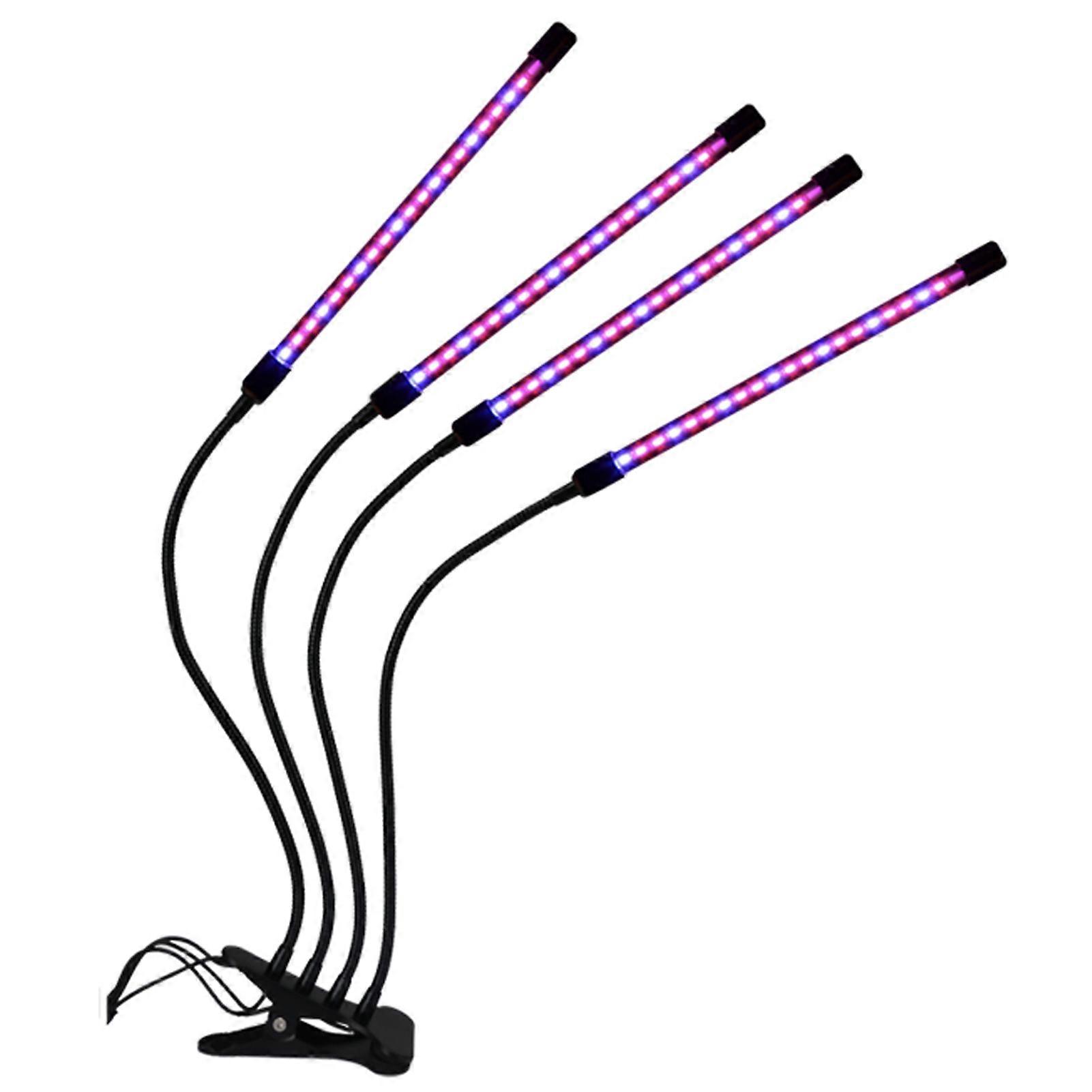 30W 60LEDs Grow Light with Blue Red Light Bulbs 3/9/12H Timer 9 Brightness Leves for Indoor Plant Seedlings Sunlike Full Spectrum Adjustable Gooseneck