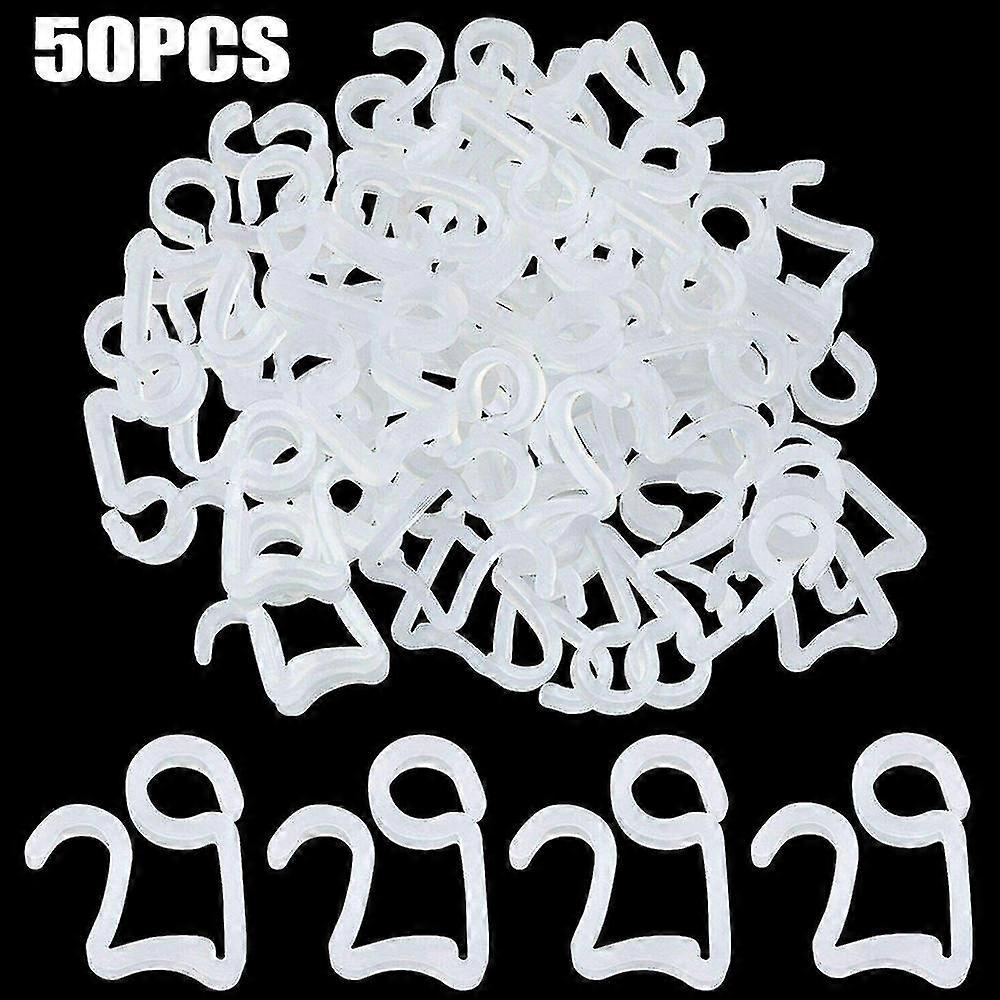50pcs/set Mini Gutter Hanging Hooks Clips Reusable For Christmas Tree Xmas String Lights Indoor Outdoor