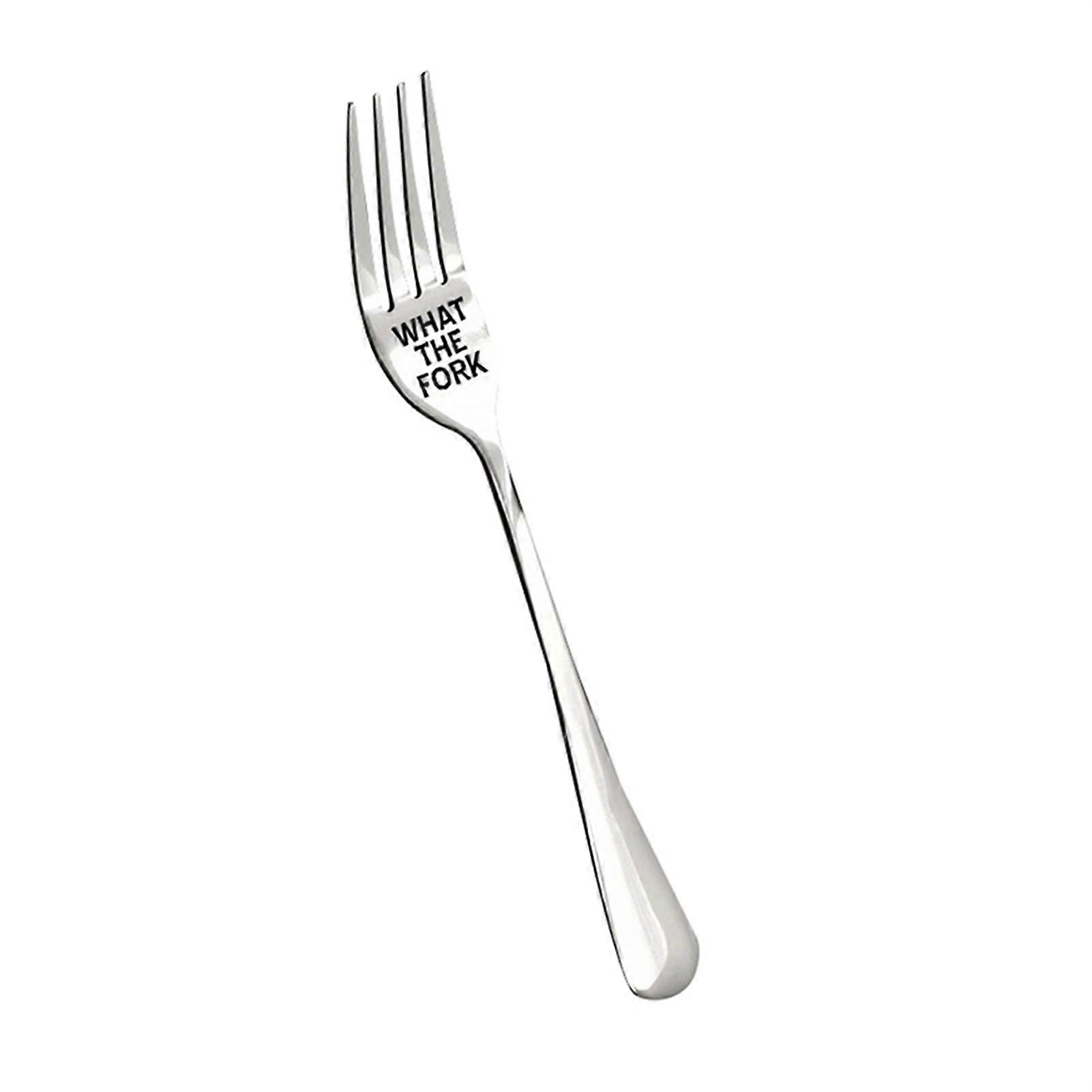 מזלגות ארוחת ערב נירוסטה מצחיק 8 " מזלג שולחן חרוט בלייזר מתנה אישית לוולנטיינס