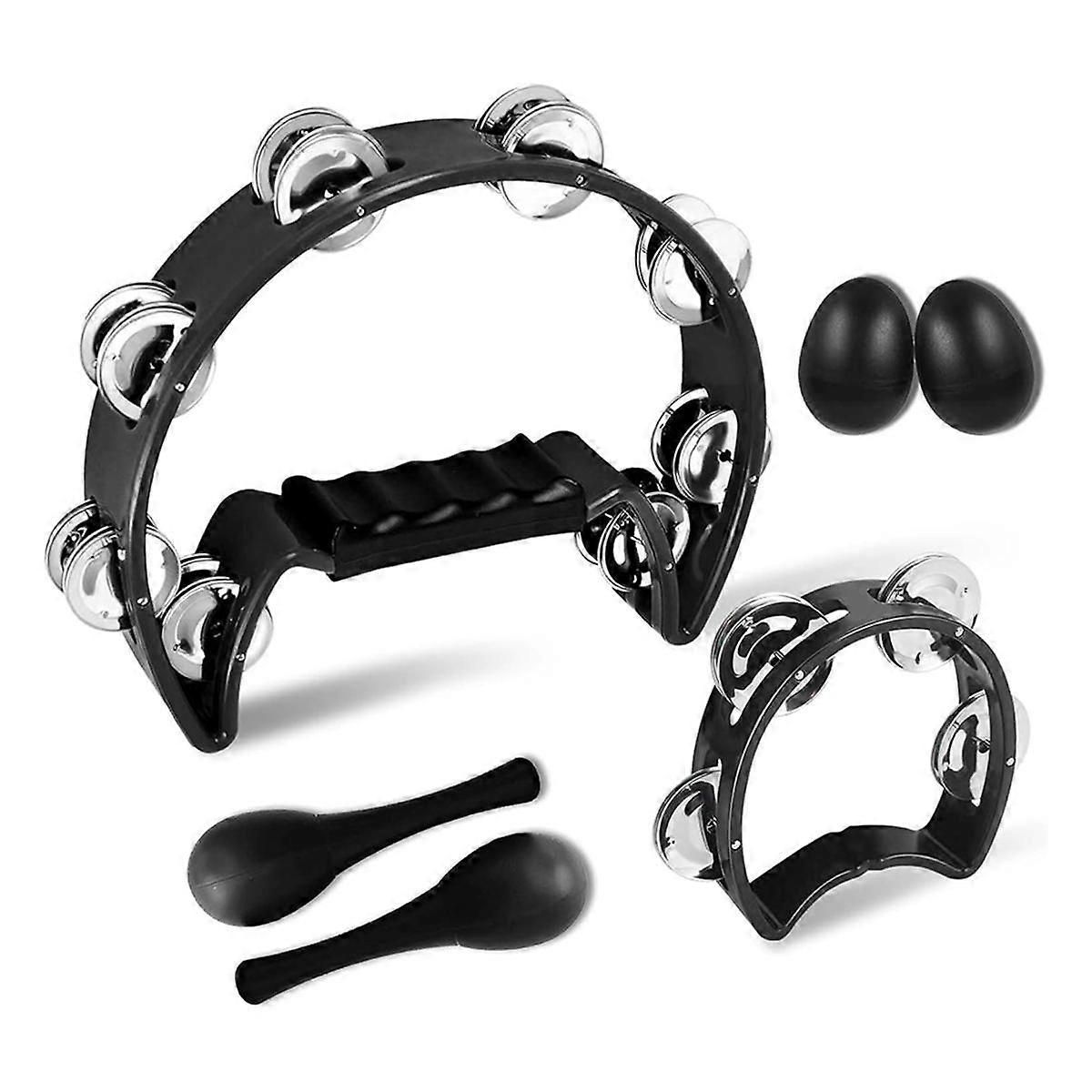 Musical Percussion Instrument Set,Hand Held Percussion,Tambourine and Egg Shakers, Sand Hammer for
