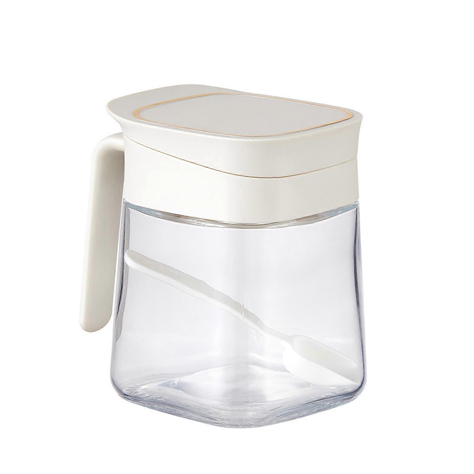 Flip Cover Condiment Canisters Pots Easy Cleaning Seasoning Jar with Ergonomic Handle for Chili and Other Condiment