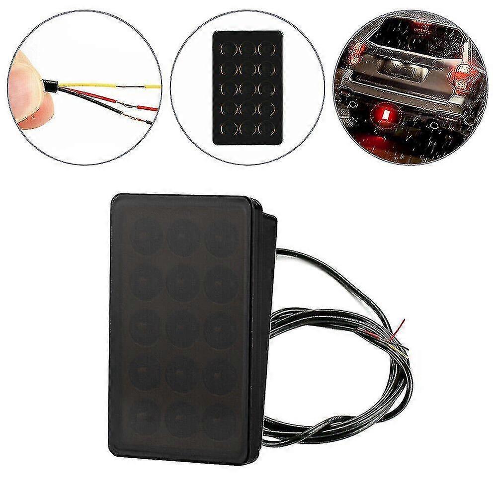 F1 Style 15 Led Rear 3rd Third Brake Light Strobe Flashing Tail Brake Stop Light