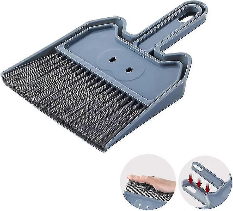 Dustpan And Brush Set, Multi-functional Cleaning Tool/mini Sweeper With Hand Broom Brush, Cute Dust Pan For Home Kitchen Bathroom Desk Keyboard Car Pe