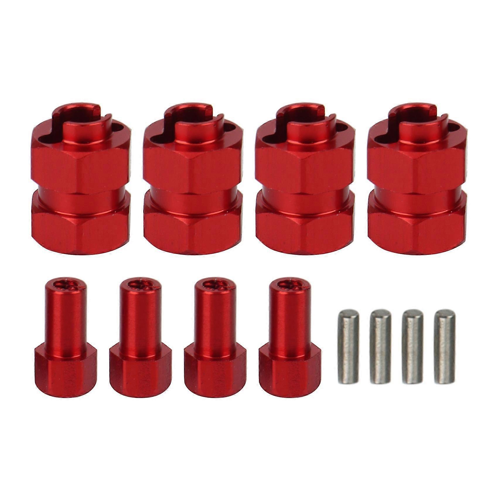 4pcs Metal Extended 7mm Hex Wheel Hubs Combiner +4mm For Axial Scx24 90081 Axi00001 1/24 Rc Crawler