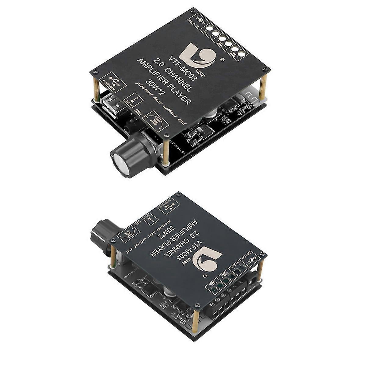 Bluetooth 5.3 Audio Amplifier Module 2x30W Dual Channel DIY Home Audio Digital Stereo USB MP3 Play