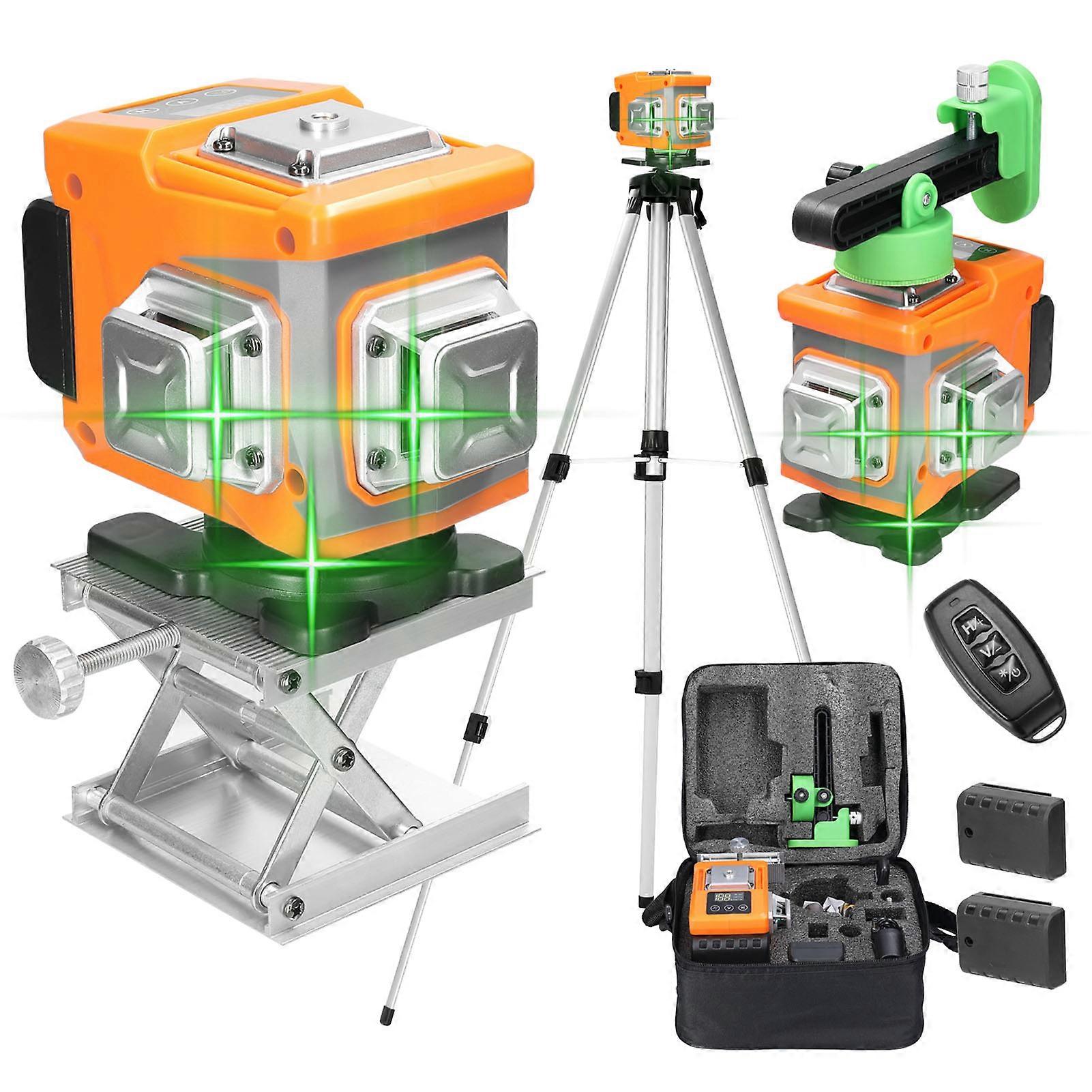 professional 3D Green Laser Level Horizontal&Vertical 3 Self-leveling Machine Leveling Tool High-Precision Auto Self-Leveling