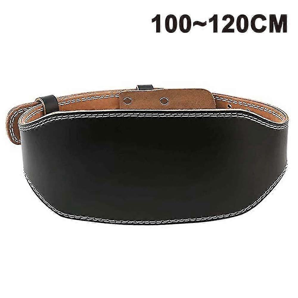 Leather Weight Lifting Belt,adjustable With Buckle,back Support(black,l) Fgao