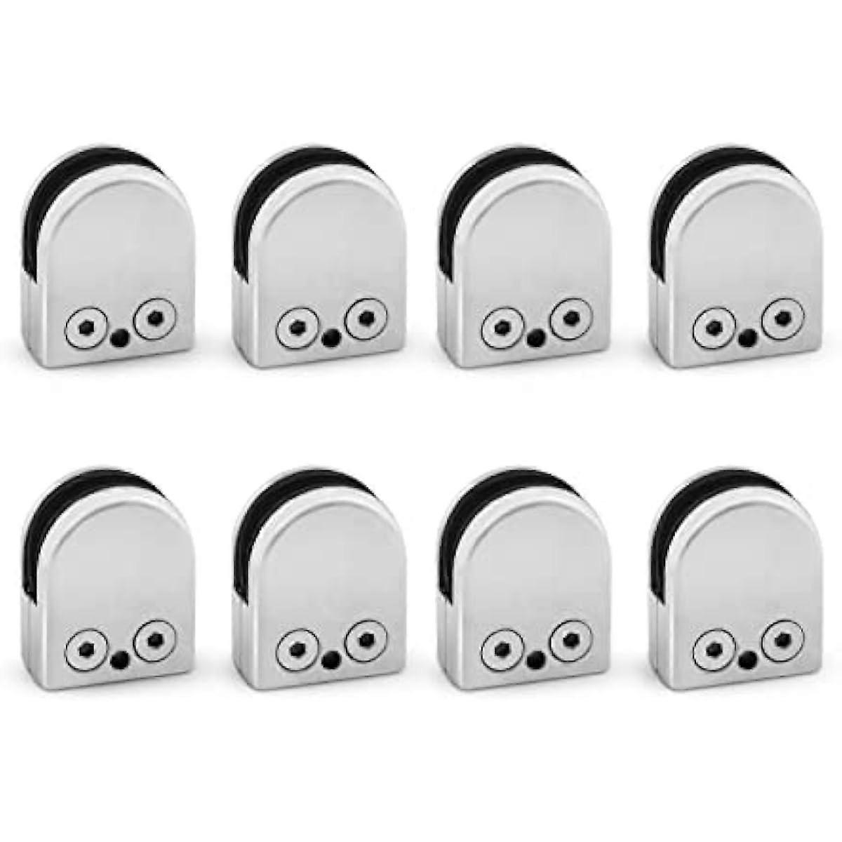 8 Rustfrit stål glasklemmeholder flad forbindelse glasklemme 6-8 mm