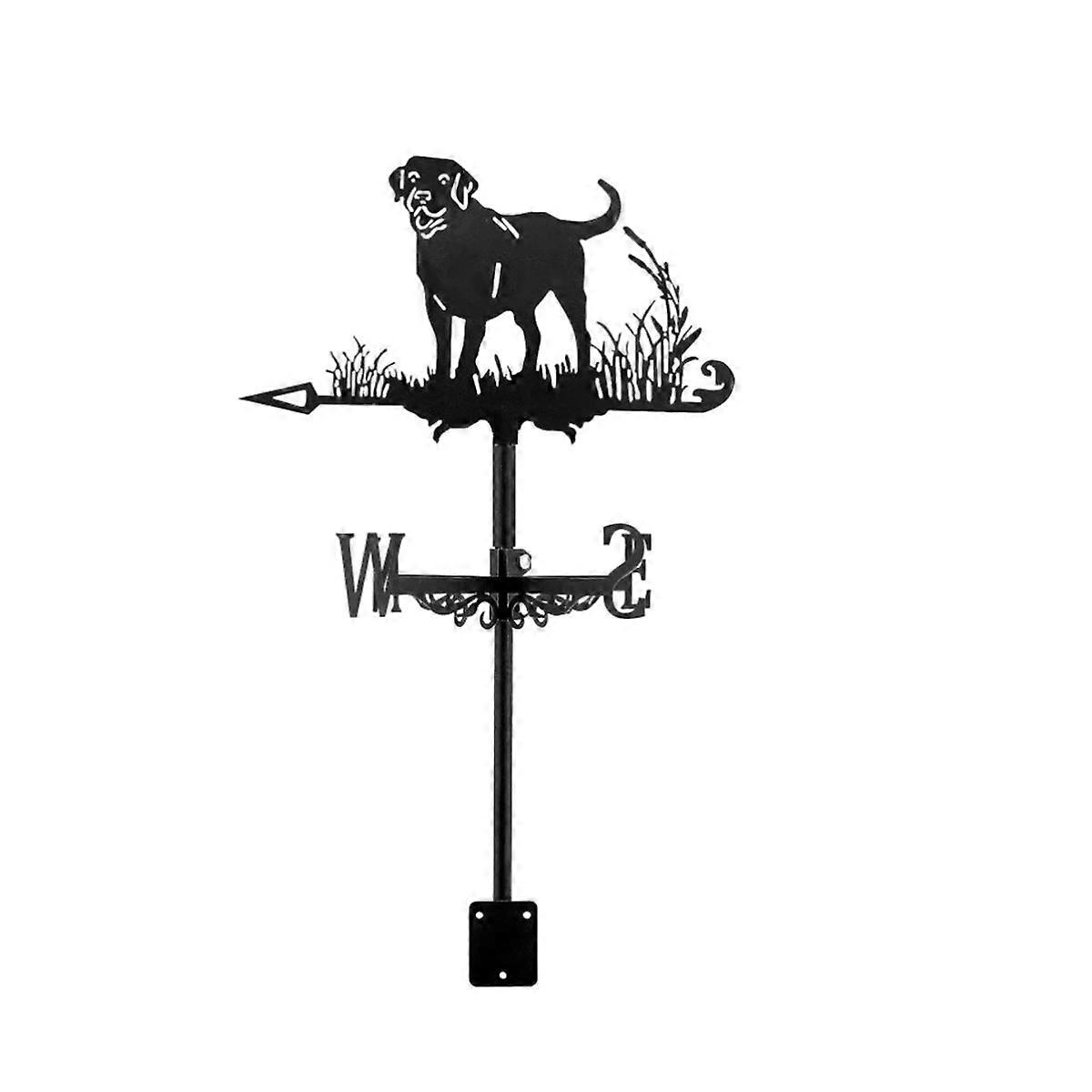 Dog Metal Weather Vane,Weathervane Silhouette,Garden Decorative Wind Direction Indicator for Outdoo