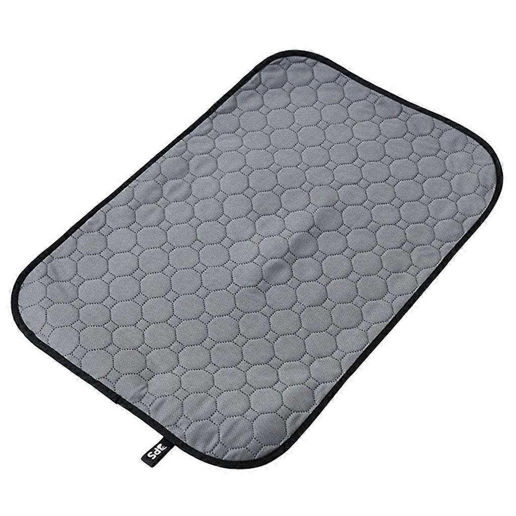 Cat Litter Mat Breathable Scatter Control Four-Layer Large Size L Dark gray