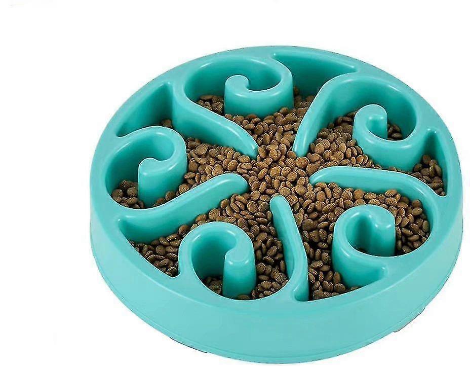 وعاء مضاد للشلينج مع ، أوعية سفر ، أوعية ، أوعية قطة ، أوعية مضادة للتغذية البطيئة 1 قطعة - أزرق