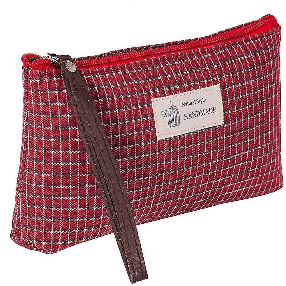 Canvas Cosmetic Bag, Multi-function Travel Storage Bag Coin Purse