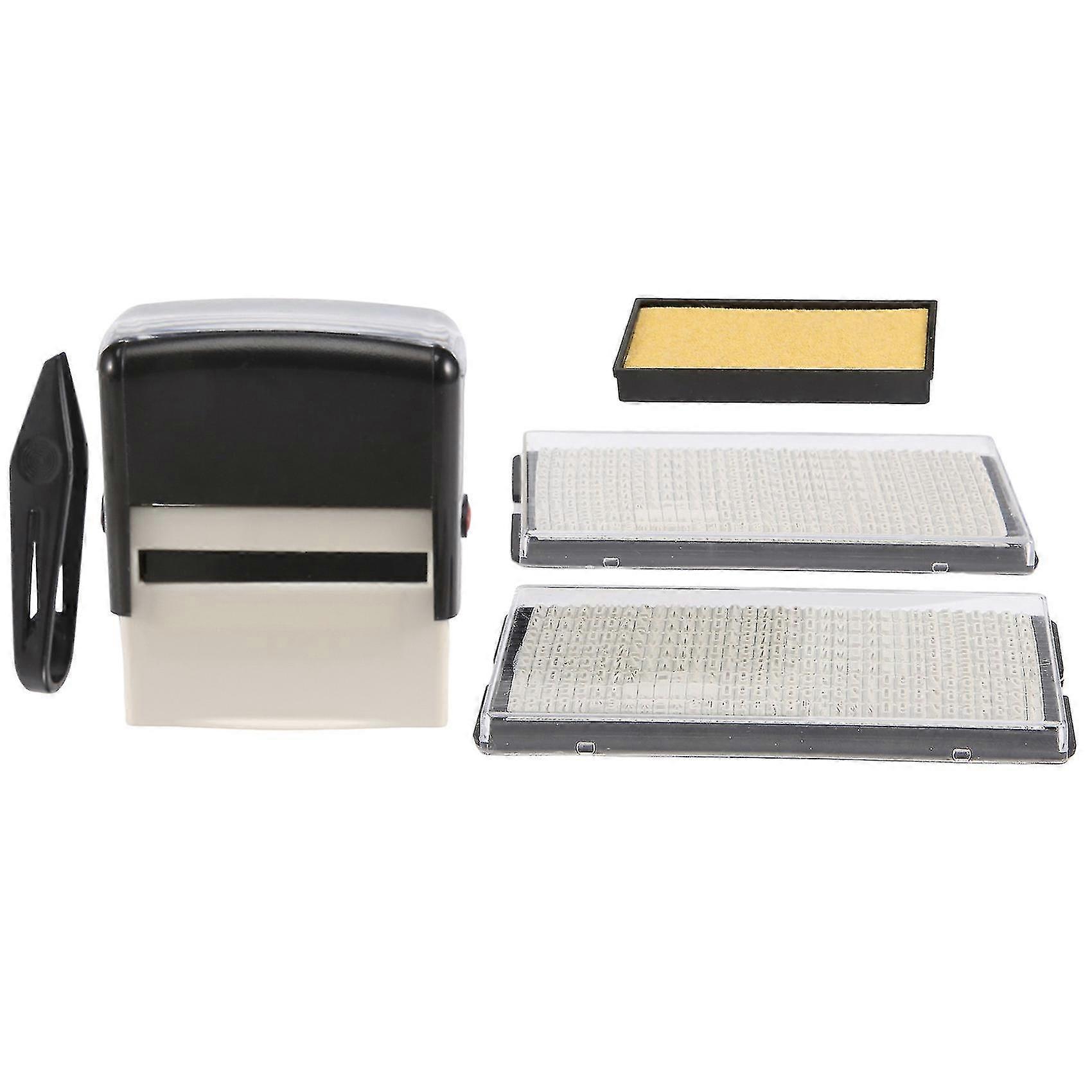 Self Inking Stamp Set Custom Diy Business Name Number Address Printing Rubber Stamp With Tweezers K TAO