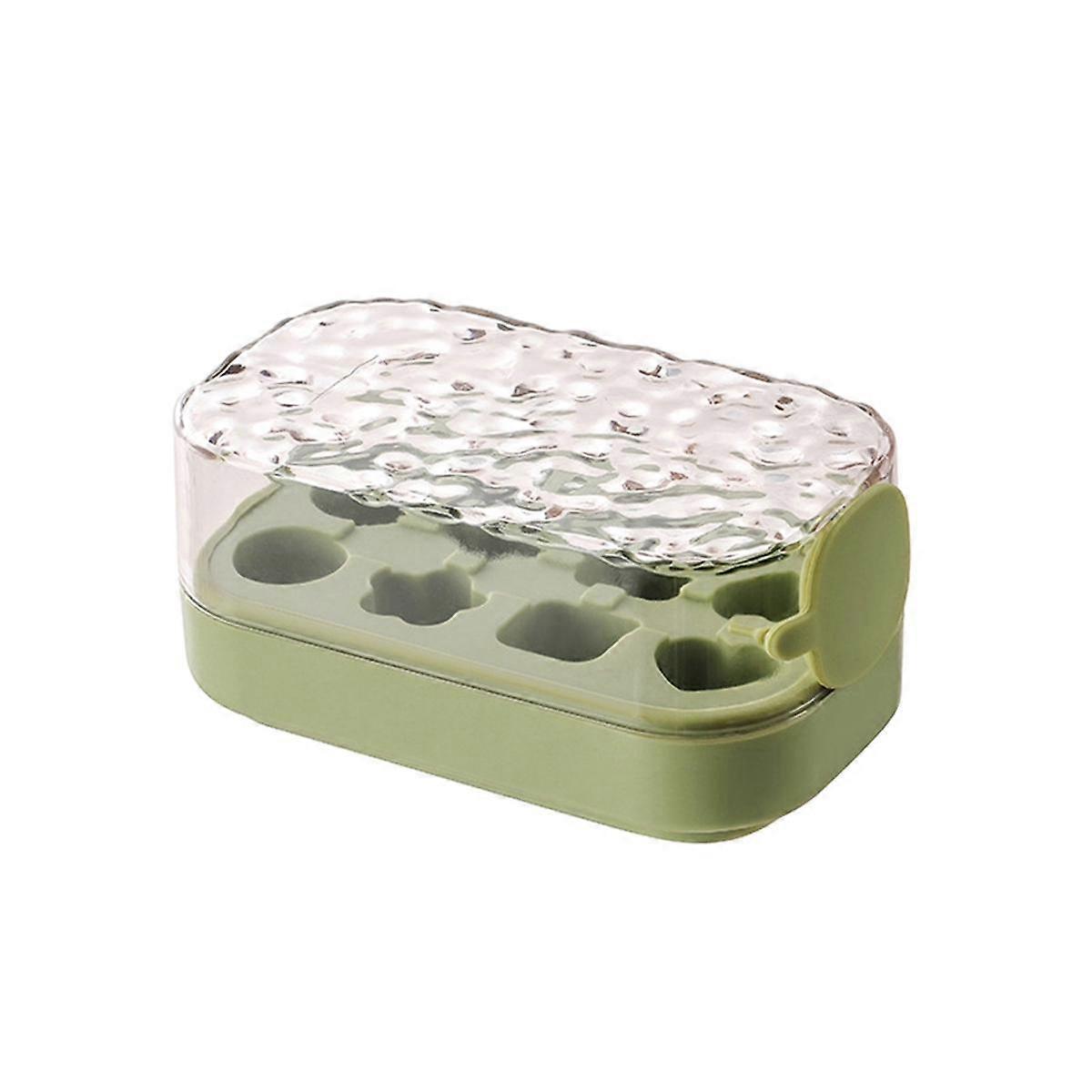 Press Ice Cube Tray 8 Ice Cube Tray Box Push Type Ice Cube Maker Easy to Demold Ice Tray Mold Summe