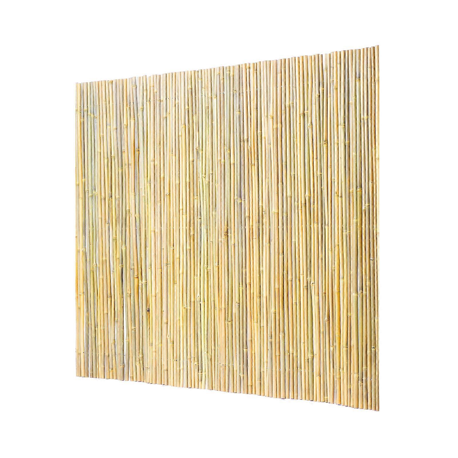 Valla de bambú enrollado natural, valla de privacidad de 4 pies de alto x 6  pies, image size:1600x1600