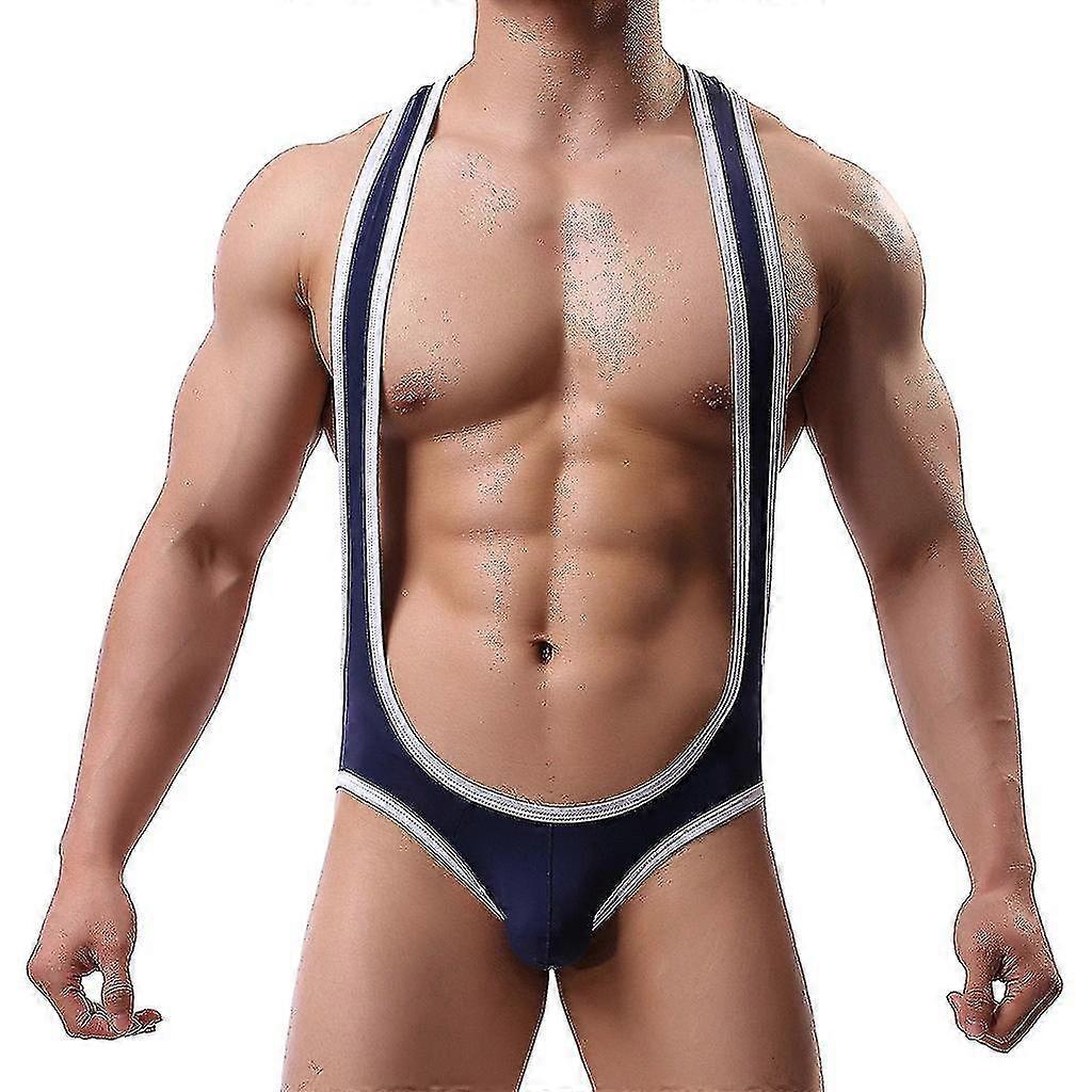 Men Soft Solid Color Leather Buttock Underwear Breathable