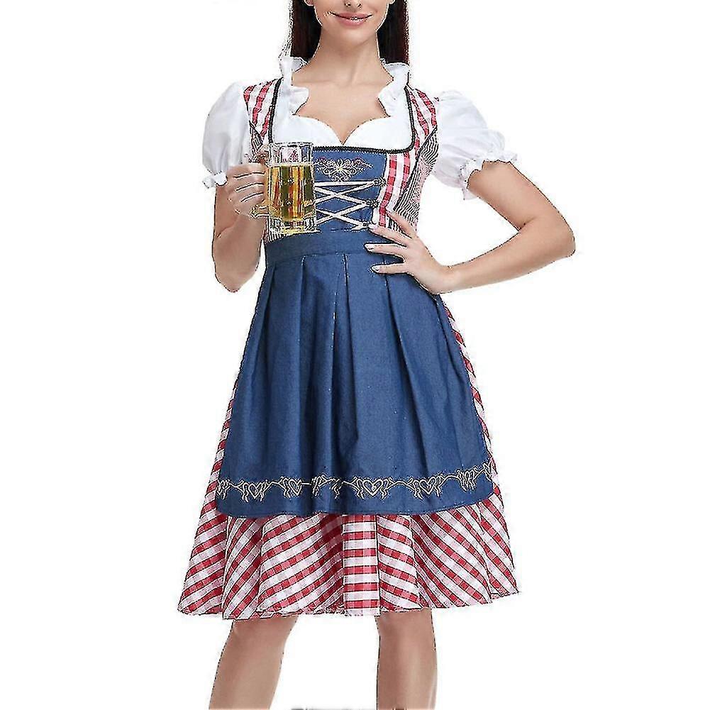 nový příjezd ženy tradiční oktoberfest kostým německé pivo děvče dirndl šaty se zástěrou cosplay - JA